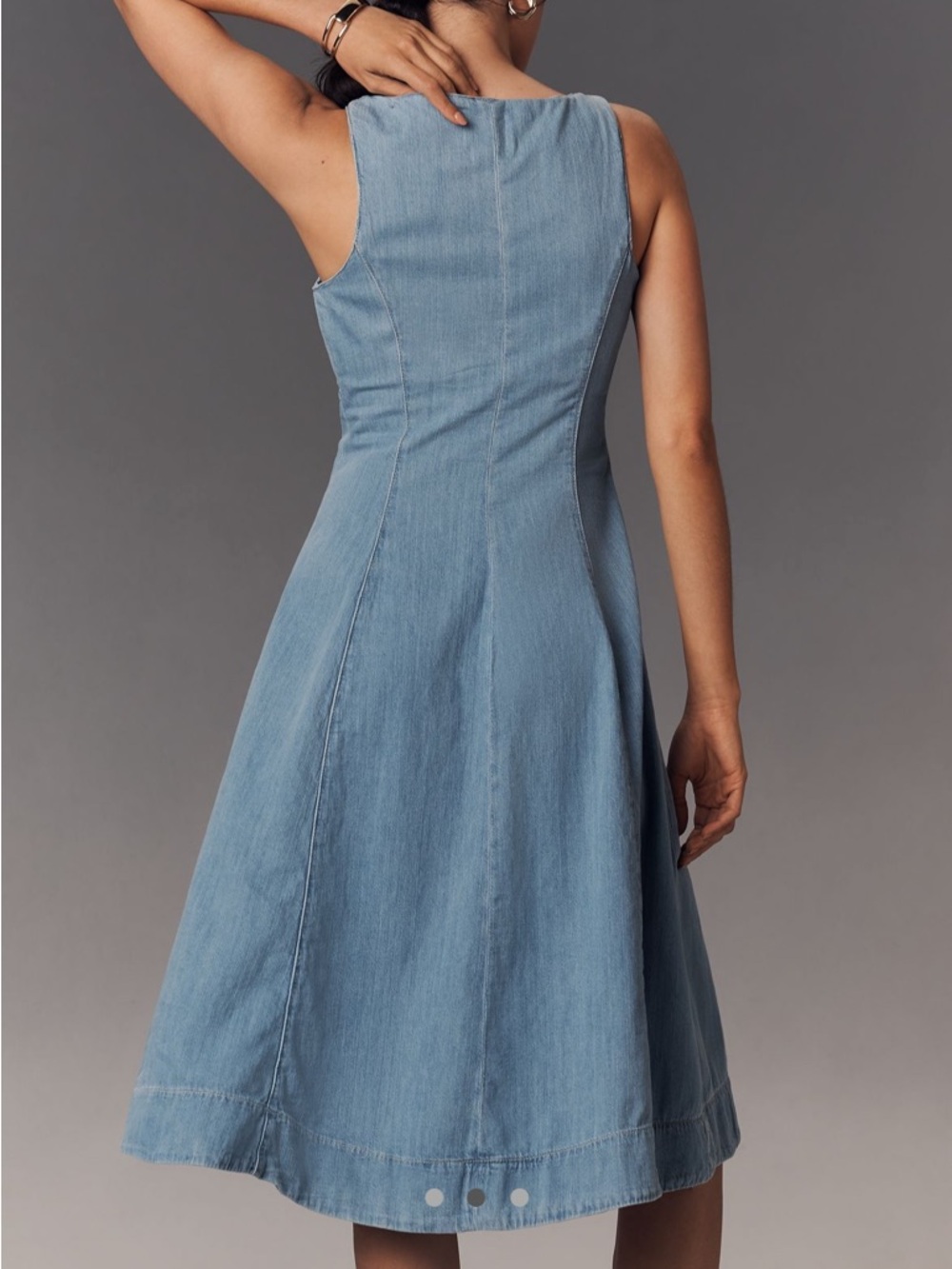 NWT Reformation • Sebsatien Denim Midi Dress - Picture 7 of 7